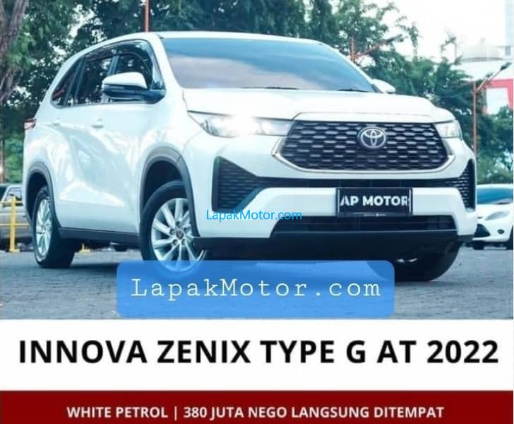 Toyota Innova Zenix Tipe G AT 2022 Surabaya